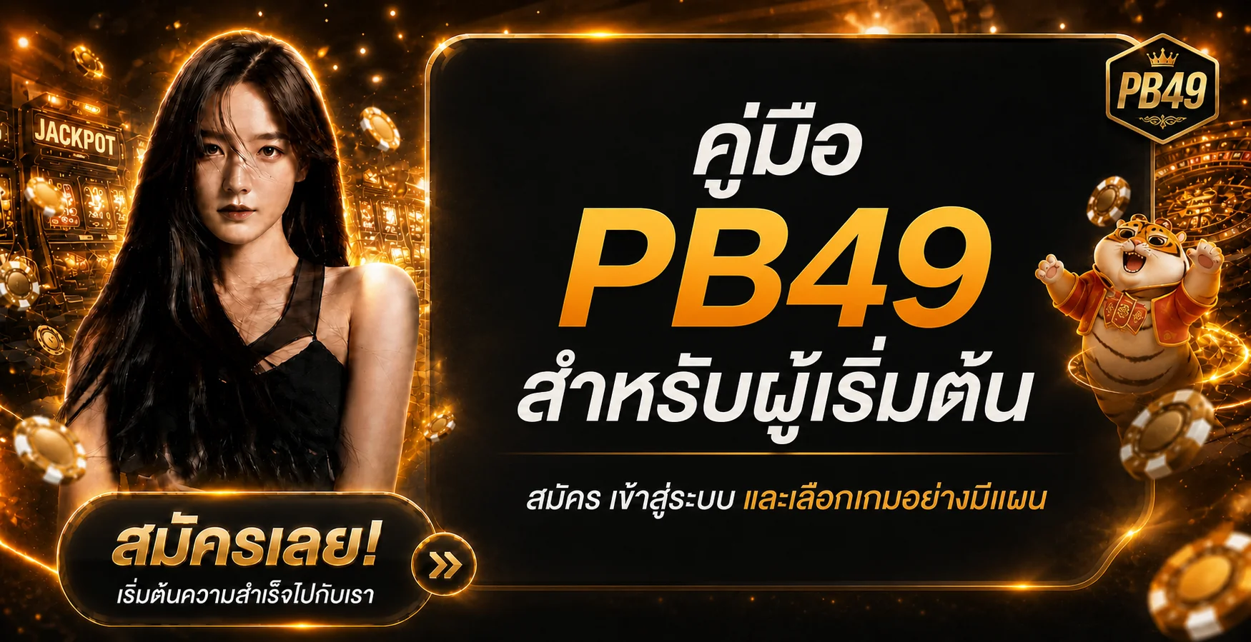 PB49 คู่มือผู้เริ่มต้น สมัคร เข้าสู่ระบบ และเลือกเกม