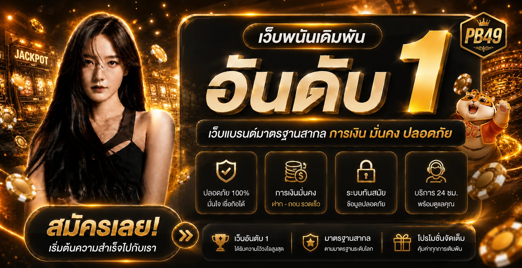 แบนเนอร์ PB49 ทางเข้าเว็บหลักและสมัครสมาชิก